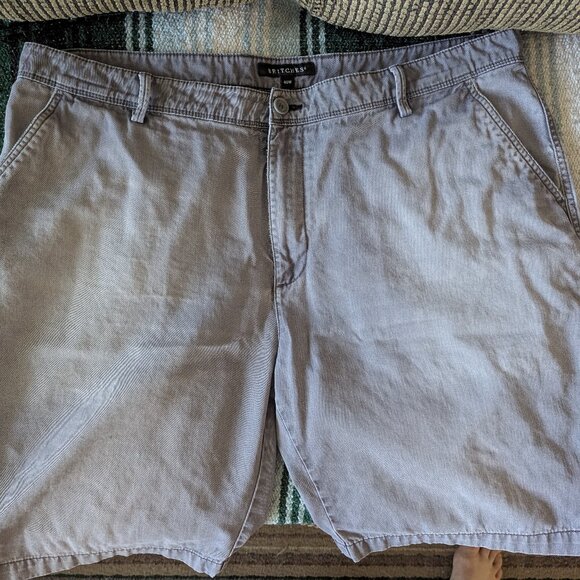 Britches Men's size 40 Waist Grey Washed Cotton Shorts - Picture 1 of 6